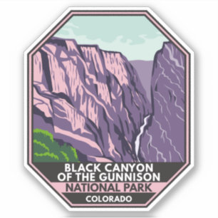 Sticker Black Canyon Of The Gunnison National Park Vintage