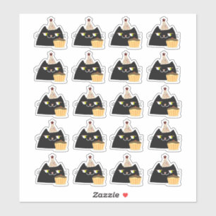 Sticker Black Cat Party