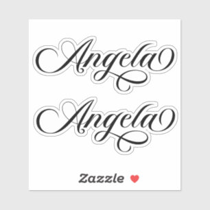Sticker Black Elegant Letting Angela
