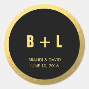 Sticker Black + Gold   MARIAGE