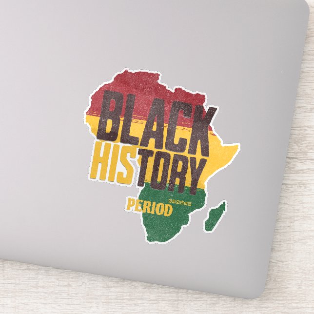 Sticker Black History Period Africa Map Cultural supporter (Détail)