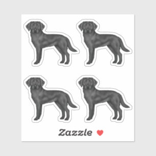 Sticker Black Labrador Retriever Chien Black Lab