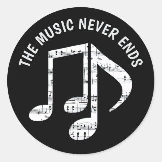 Sticker Black Music Notes
