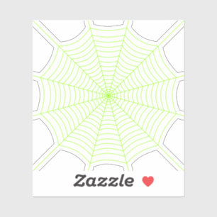 Sticker Black neon vert toile d'araignée Halloween motif