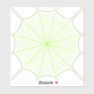 Sticker Black neon vert toile d'araignée Halloween motif