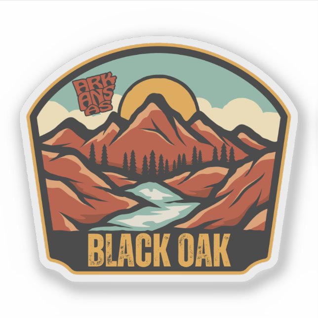 Sticker Black Oak, Arkansas  (Devant)