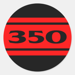 Sticker Black Red Race Stripes 350