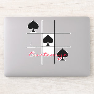 Sticker Black Spades Tac Toe Thunder_Cove