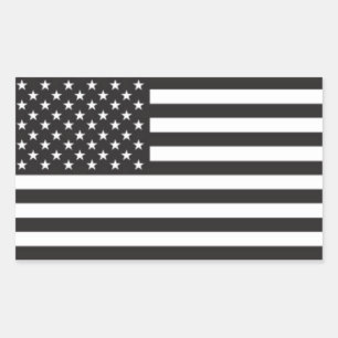 Sticker Black & White American Flag de l'équipe ro