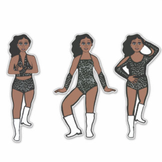 Sticker Black White Dots #1