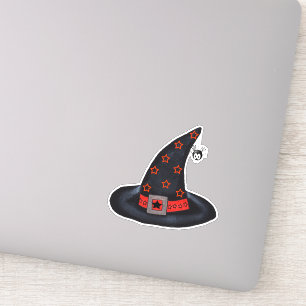 Sticker Black Witch Casquette Argent Boucle Orange Stars S