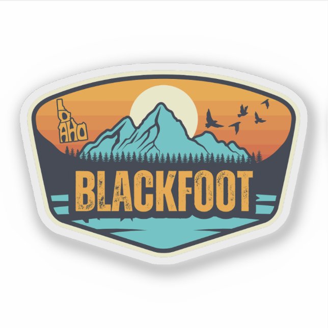 Sticker Blackfoot, Idaho (Devant)