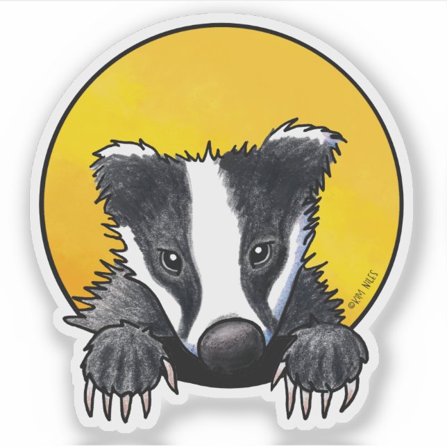 Sticker Blaireau Mignon (Devant)