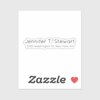 Sticker Blanc Professionnel Élégant Simple