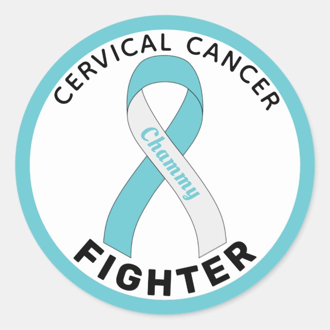 Sticker blanc rond pour Lutte contre le Cancer du  (Devant)