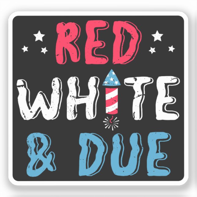 Sticker Blanc Rouge Et Dû, Faire-part De Grossesse Cadeaux (Recto)