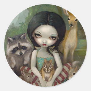 Sticker "Blanche Neige et ses amis animaux"