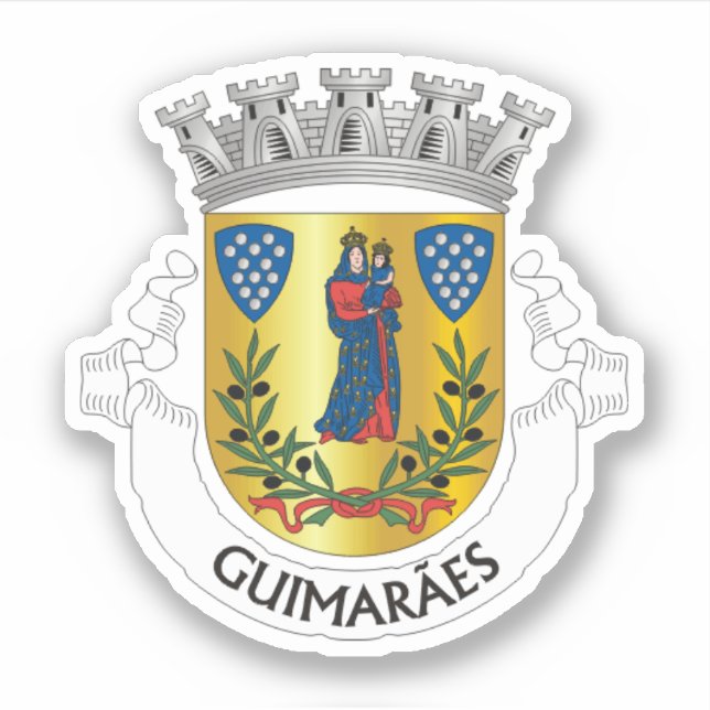 Sticker Blason de Guimarães, Portugal (Devant)