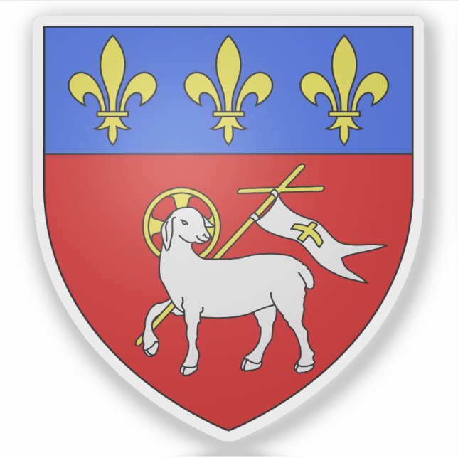 Sticker Blason de Rouen, Normandie, France (Devant)