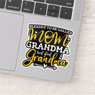 Sticker Blessed To Be Called Mama Grandma Et Great Grandma
