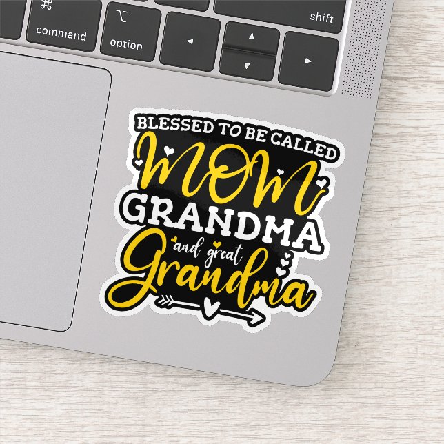Sticker Blessed To Be Called Mama Grandma Et Great Grandma (Détail)