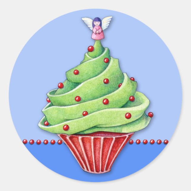 Sticker bleu2 pour le gâteau de Noël (Devant)
