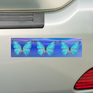 Sticker Bleu Butterflies