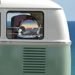 Sticker Bleu couché de soleil