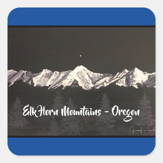 Sticker bleu Elk Horn Mountains (Devant)