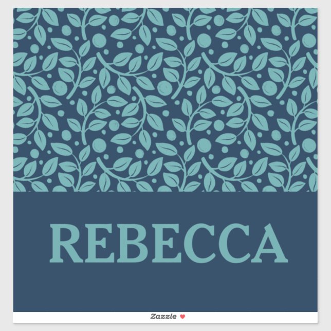 Sticker Bleu foncé et bleu clair Motif bagage (Feuille)