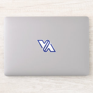 Sticker Bleu Minimal Lettre VA Classique