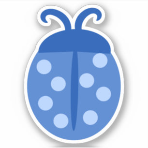 Sticker Bleu mou Ladybug