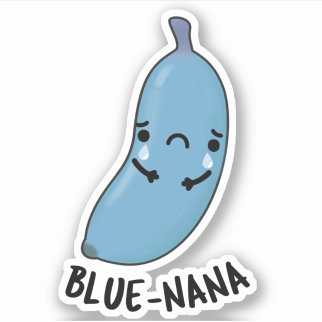 Sticker Bleu nana Funny Banana Pun (Devant)