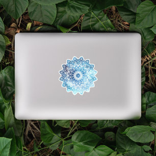 Sticker bleu turquoise Mandala