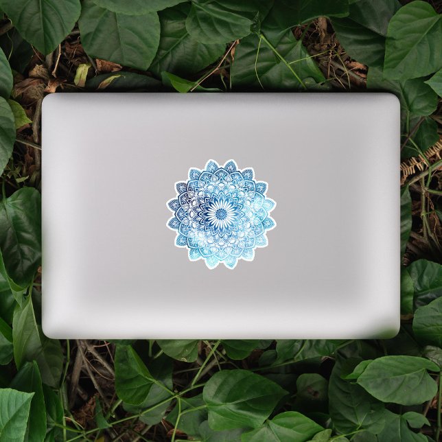 Sticker bleu turquoise Mandala (Créateur téléchargé)