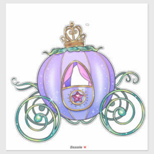Sticker Bleu vert Princesse Marque d'illustration