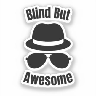 Sticker Blind But Awesome - blind pinback