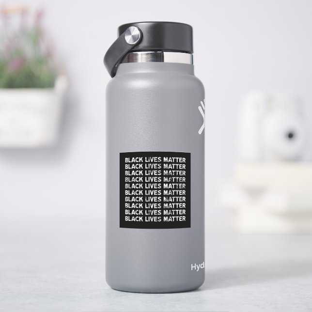 Sticker Bloc de texte répété Black Lives Matter (HydroFlask)