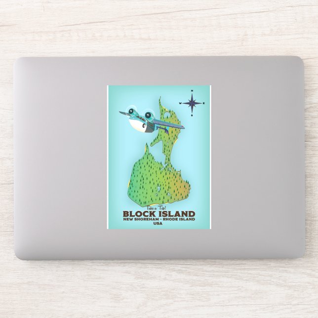 Sticker Block Island New Shoreham, Rhode Island (Ordinateur)