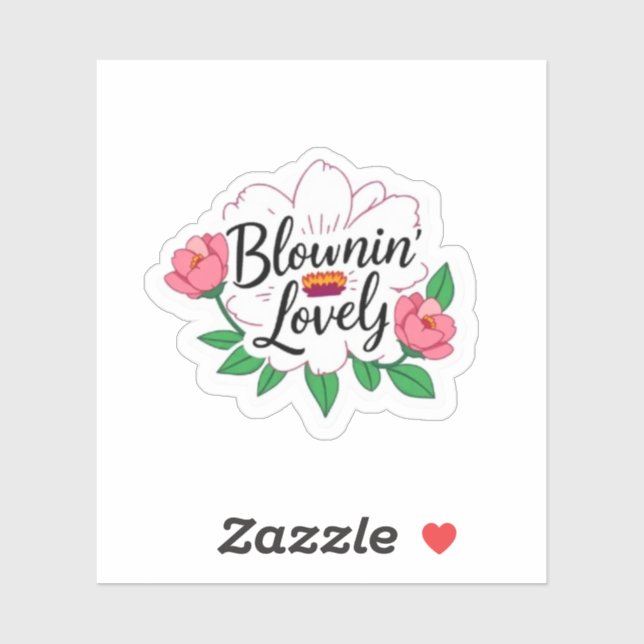 Sticker Bloomin Lovely British Slang Flower (Feuille)