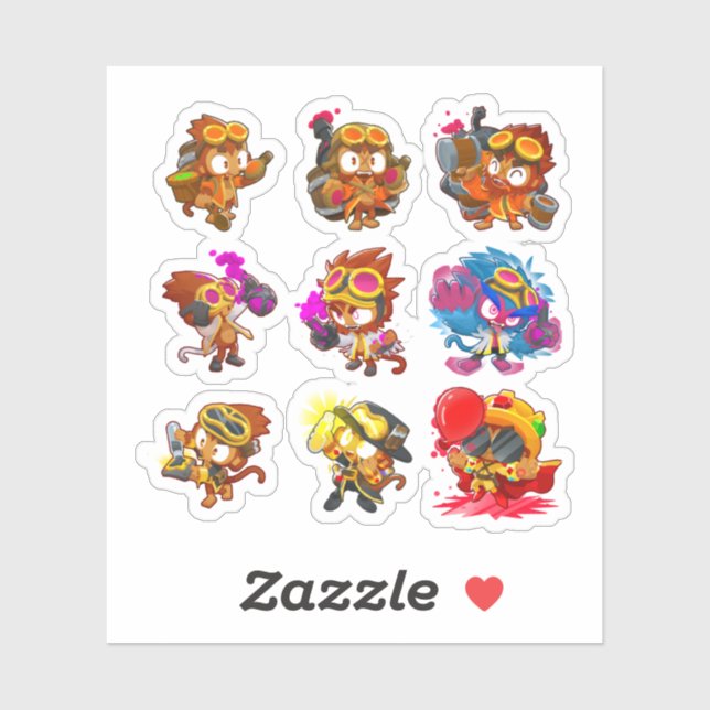 Sticker bloons td 6 (Feuille)