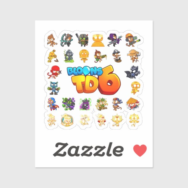 Sticker bloons td 6 (Feuille)