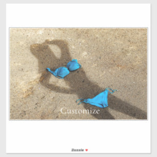Sticker Blue Bikini Beach Sand Thunder_Cove