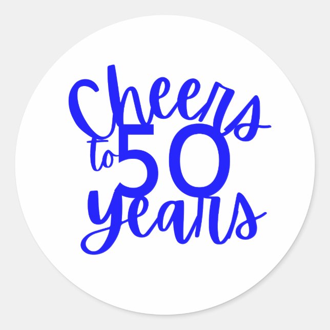 Sticker Blue Cheers à 50 ans (Devant)