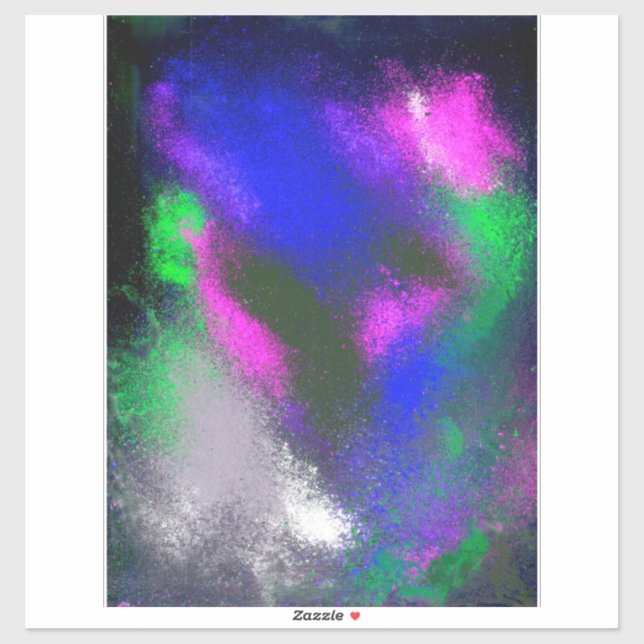 Sticker "Blue Clusters" en vinyle (Feuille)