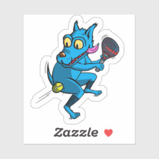 Sticker Blue dog padel