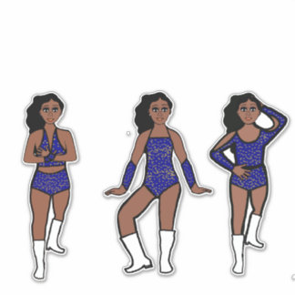 Sticker Blue Gold Dots #1