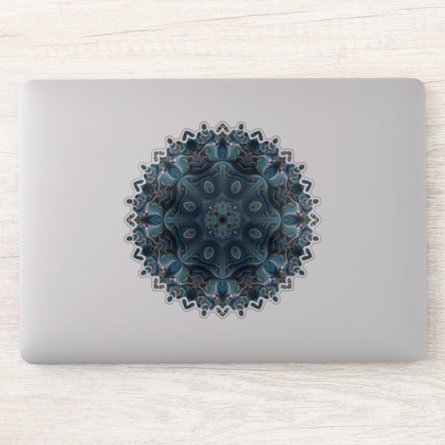 Sticker Blue Mysterious Space Mandala (Ordinateur)