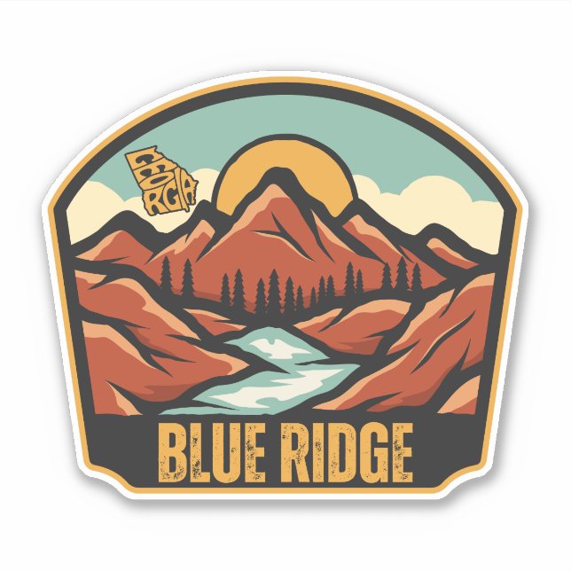 Sticker Blue Ridge, Géorgie (Devant)