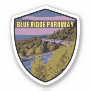 Sticker Blue Ridge Parkway Pittoresque Byway Virginia Nort